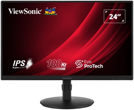 POŠKOZENÝ OBAL - ViewSonic VA2408-HDJ / 23,8"/ IPS/ 16:9/ 1920x1080/ 5ms/ 100Hz/ 250cd/m2/ HDMI / VGA / DP / výšk. nast.