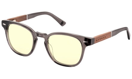 GUNNAR kancelářske/herní brýle  TIOGA GRAY CRYSTAL/WALNUT jantarová skla MINERAL BLF 65 GUNNAR focus