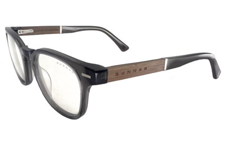 GUNNAR kancelářske/herní brýle  TIOGA GRAY CRYSTAL/WALNUT čirá skla-PRO MINERAL BLF 35 GUNNAR focus