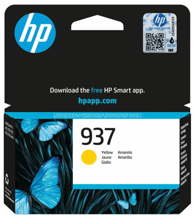 HP inkoustová náplň 937 žlutá