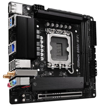 ASRock B860I WiFi/  Intel B860 / LGA1851 / 2x DDR5 / 2x M.2 / HDMI / DP / USB-C / WiFi / Mini-ITX