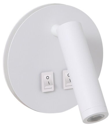 IMMAX GOAL designové nástěnné LED svítidlo, 2 vypínače, 6W, bílé