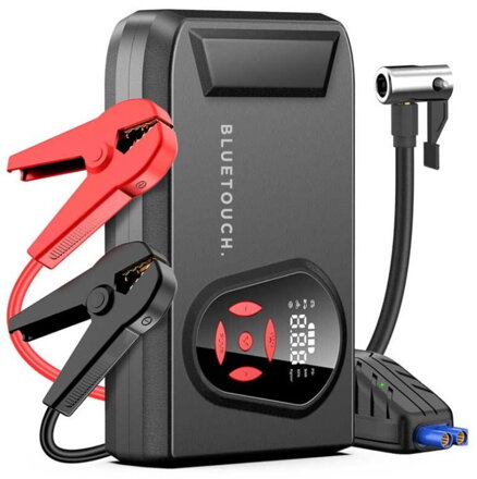 BLUETOUCH startovací zdroj s kompresorem 20.000 mAh a výstupním proudem 3000 A