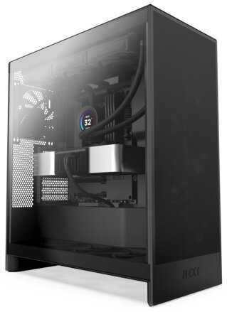 POŠKOZENÝ OBAL - NZXT skříň H7 Flow edition / ATX / 3x 120 mm fan / USB-C / 2x USB / prosklená bočnice / mesh panel / černá