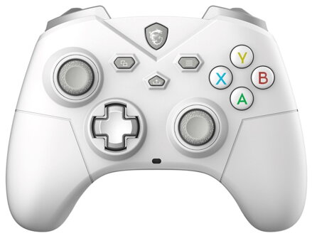 MSI gamepad FORCE GC300 Wireless White/ bezdrátový/ 2,4GHz/ Bluetooth/ USB-C/ pro PC, Android/ bílý