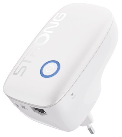 STRONG Dual Band opakovač 1200/ Wi-Fi standard 802.11a/b/g/n/ac/ 1200 Mbit/s/ 1x LAN/ 1x zásuvka/ noční světlo/ bílý