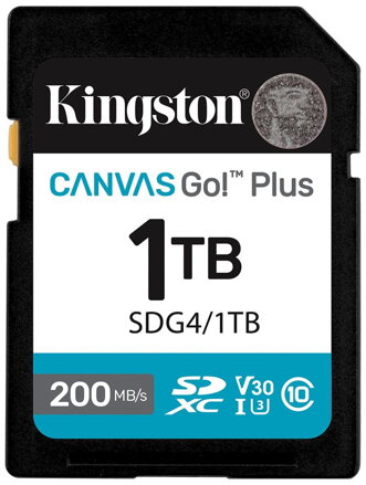 KINGSTON Canvas Go Plus Gen4 1TB SDXC / C10 / UHS-I U3 V30 / up to  200MB/s