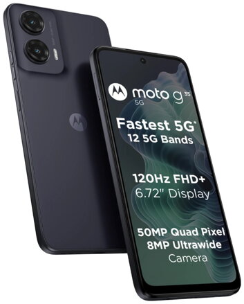Motorola Moto G35 - Midnight  Black   6,72"/ single SIM + eSIM/ 4GB/ 256GB/ 5G/ Android 14