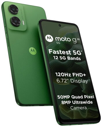 Motorola Moto G35 - Leaf Green   6,72"/ single SIM + eSIM/ 4GB/ 256GB/ 5G/ Android 14