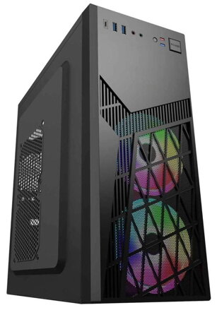 EUROCASE MidT ML N6-560B ARGB / bez zdroje / 2x USB 3.0 / USB-C / černá