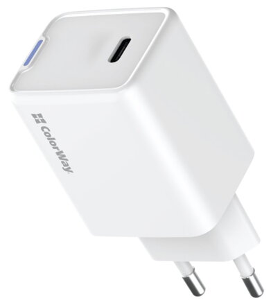 COLORWAY 1x USB-C/ síťová nabíječka/ GaN/ PD/ PPS/ 45W/ Bílá