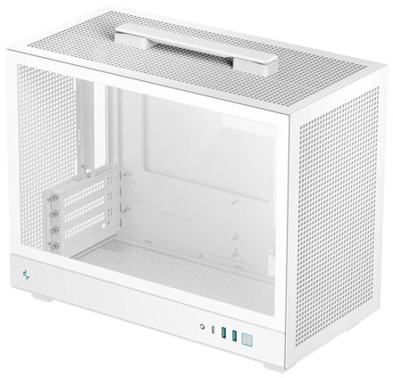 DEEPCOOL skříň CH160 Plus / micro-ATX / USB 3.0 / USB-C / prosklená bočnice / držadlo / bílá
