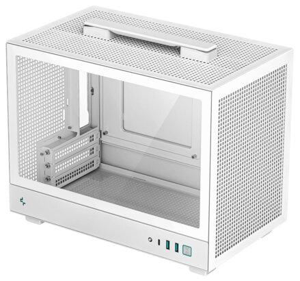 POŠKOZENÝ OBAL - DEEPCOOL skříň CH160 / miniITX / USB 3.0 / USB-C / prosklená bočnice / držadlo / bílá