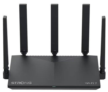 STRONG Wi-Fi 7 router ROUTERBE3600/ Wi-Fi 7/ 3600 Mb/s/ 3x LAN/ 1x WAN/ 5x vnější 3dBi anténa/ černý