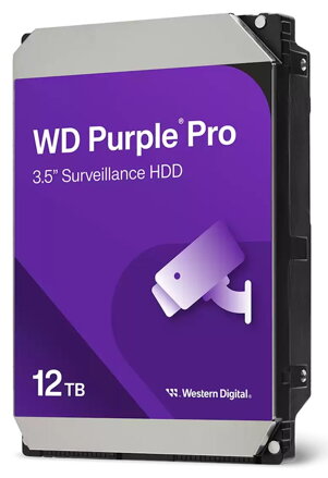 WD PURPLE PRO 12TB / WD122PURP / SATA 6Gb/s / Interní 3,5"/ 7200 rpm / 512MB