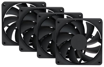 HYTE ventilátor 120mm PWM / barva Pitch Black / 1500rpm / 72CFM / ABS / 4-pin / sada 4x ventilátor