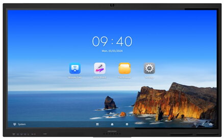 HIKVISION interaktivní dotykový panel 75" 4K, Android,13,8GB,128GB,40 points infrared,USB Type-C,HDMI, BT,kamera, mikro