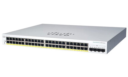 Cisco switch CBS220-48P-4G 48x GbE, 4x SFP, 48x PoE+, 382W