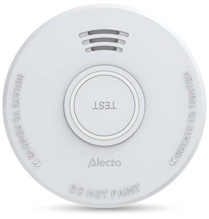 NEDIS Alecto detektor kouře/ EN 14604/ hlasitost 85 dB/ 1x 9V/6F22/ výdrž snímače 10 let/ bílý