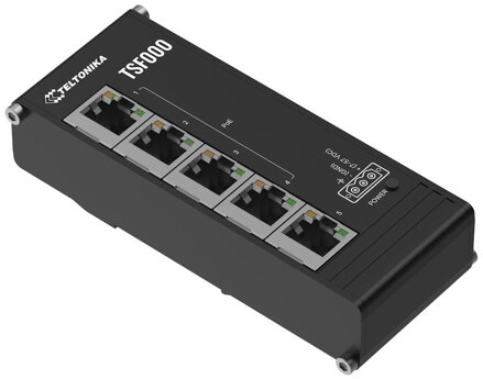 Teltonika TSF000 průmyslový switch, 5x 10/100, 4x PoE+, bez zdroje