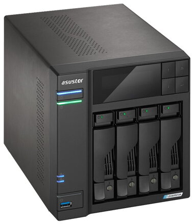 Asustor NAS AS6704T v2 / 4x 2,5"/3,5" SATA III/ Celeron N5105 2.0 GHz/ 4GB/ 2x 5GbE/ 4x M.2/ 2x USB 3.2/ HDMI