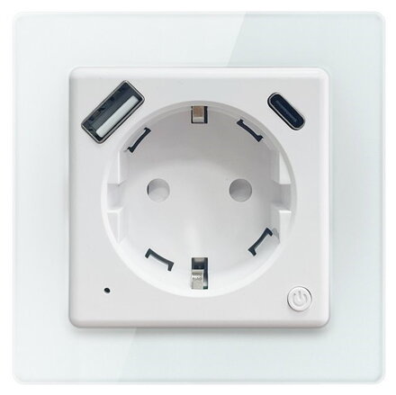 IMMAX NEO SMART chytrá vnitřní zásuvka Nexa bez kolíku (typ F)/ 1x USB/ 1x USB-C/ PD 20W/ Zigbee/ LIDL/ TUYA