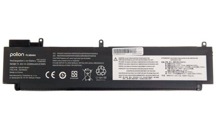 TRX Baterie Polion 00HW022 pro notebooky LENOVO 00HW023 ThinkPad T460s - 11.4V 2000mAh 23Wh /neoriginální