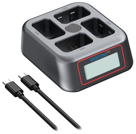 PATONA nabíječka 4-port pro Foto Sony NP-FW50, Power delivery, USB-C