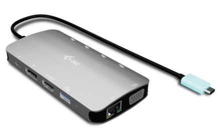i-tec dokovací stanice USB-C Metal Nano 3x Display (DP, HDMI and VGA) Power Delivery 100 W