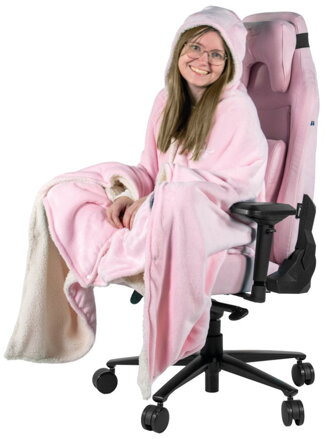 AROZZI Chair Blanket Pink/ univerzální hřejivá deka pro herní a kancelářské židle/ růžová