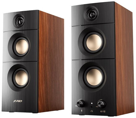 FENDA F&D repro R330BT/ 2.0/ 20W/ dřevěné/ černé/ BT5.3/ USB vstup