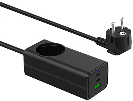 TRX USB Nabíječka AK-CH-21 AC 230V + USB-A + 2x USB-C PD 5-20V / max. 5A 65W Quick Charge 3.0 GaN