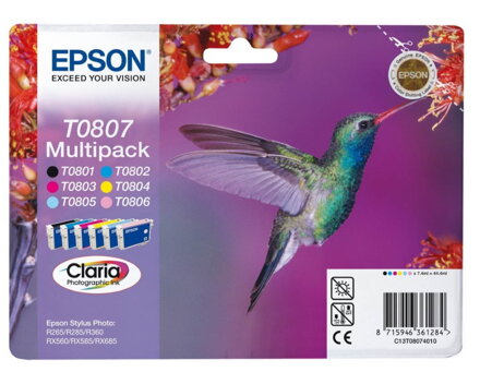 Epson inkoustové náplně - MULTIPACK/ C13T080740/ R265/ R360/ RX560/ 6 barev