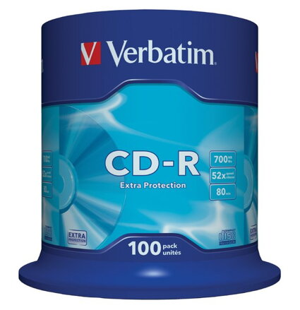 VERBATIM CD-R80 700MB/ 52x/ Extra Protection/ 100pack/ spindle