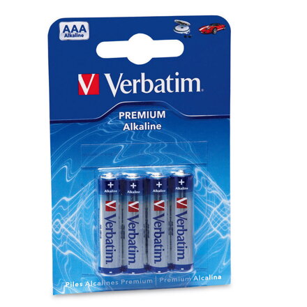 VERBATIM alkalická baterie 1,5V AAA/ blistr 4ks