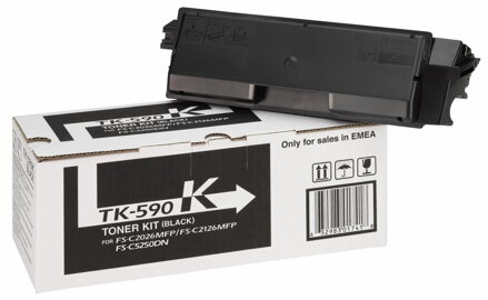 Kyocera toner TK-590K/ FS-C2026MFP/ C2126MFP/ 7 000 stran/ Černý
