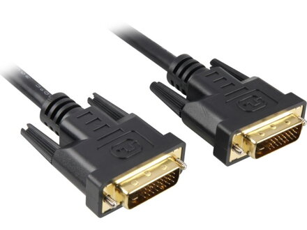 PremiumCord DVI-D propojovací kabel/ dual-link/ DVI(24+1)/ MM/ 2m/ černý