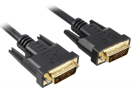 PremiumCord DVI-D propojovací kabel/ dual-link/ DVI(24+1)/ MM/ 3m/ černý