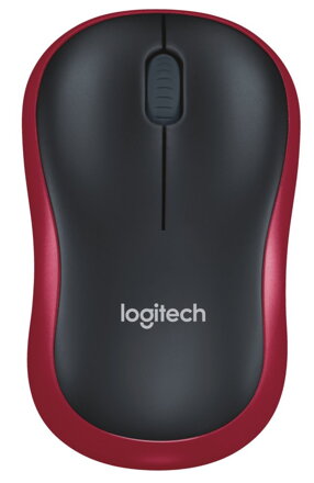 Logitech myš M185/ Bezdrôtová/ Optická/ 1000dpi/ USB prijmač/ červená