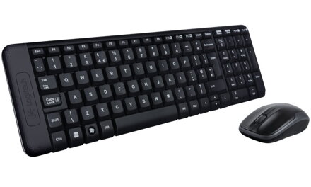 Logitech set MK220/ Bezdrôtová klávesnica + myš/ 2.4GHz/ USB prijmač/ CZ/ čierný