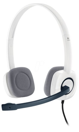 Logitech Headset Stereo H150/ drátová sluchátka + mikrofon/ 3,5 mm jack/ kokosová bílá