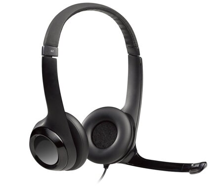 Logitech Headset Stereo H390/ drátová sluchátka + mikrofon/ USB/ černá