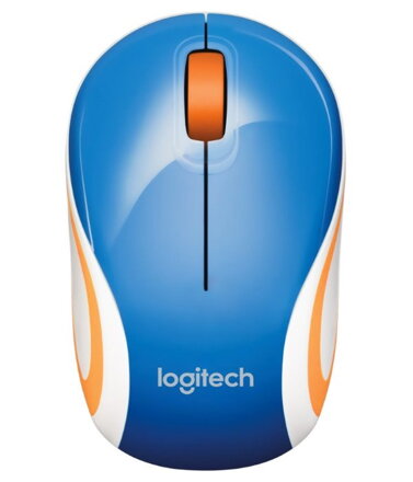Logitech myš M187/ Bezdrátová/ Optická/ 1000dpi/ USB přijímač/ modrá