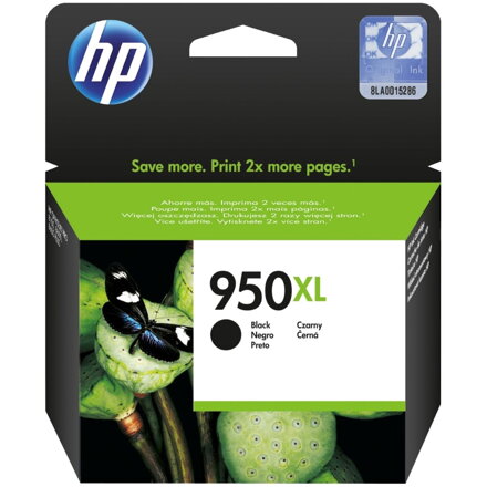 HP (950XL) inkoustová kazeta černá, CN045AE originál