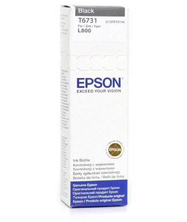 Epson inkoustová náplň/ C13T67314A10/ FOTO L800/ 70ml/ Černá