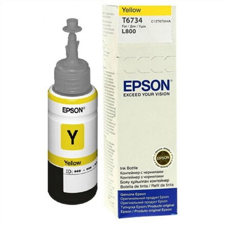 Epson inkoustová náplň/ C13T67344A10/ FOTO L800/ 70ml/ Žlutá