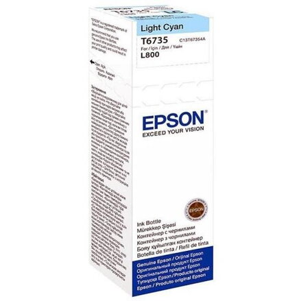 Epson inkoustová náplň/ C13T67354A10/ FOTO L800/ 70ml/ Světlá modrá