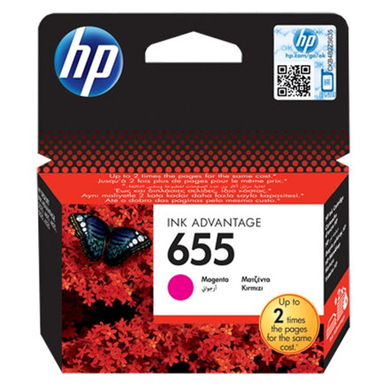 HP inkoustová kazeta 655 purpurová CZ111AE originál