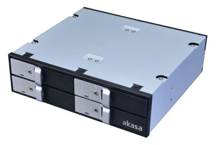 AKASA HDD box Lokstor M22 / AK-IEN-02 / pro 4× 2,5" HDD a SSD / disky do 5,25" pozice