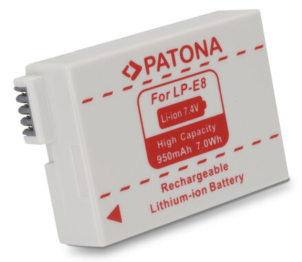 PATONA baterie pro foto Canon LP-E8 950mAh